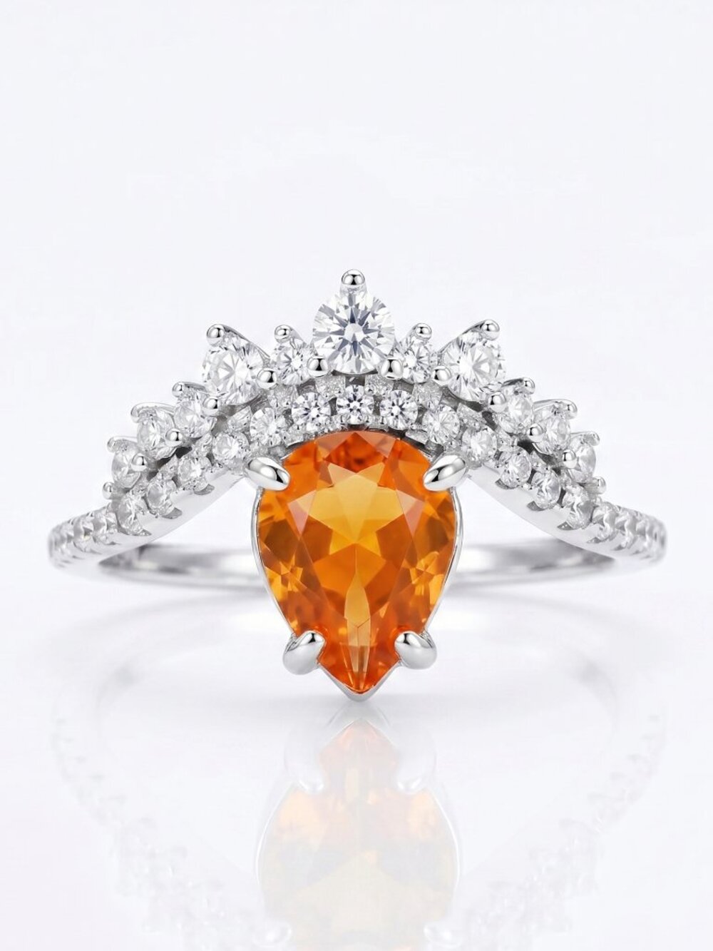 Citrine ring, size 7, 925 Sterling Silver Charmed Aroma